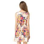 2018 Summer Plus Size Floral Chiffon Dress and Skirt