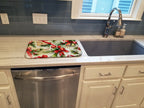 Christmas Bows & Ribbons Dish Drying Mat