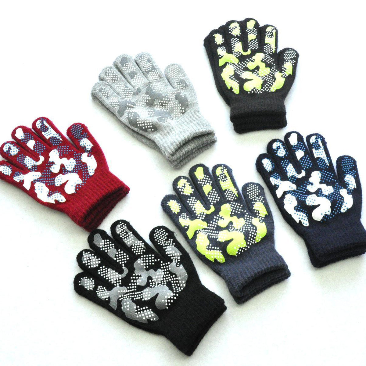 Warm Knitted Gloves for Kids 5-11 Years Outdoor Sports