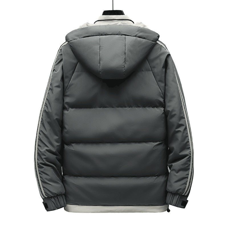 Hooded Thick Cotton-padded Men's Bread Jacket