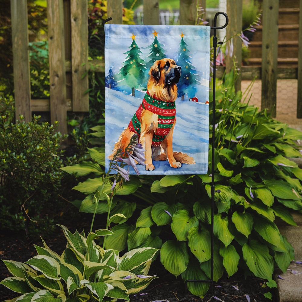 Leonberger Christmas Garden Flag