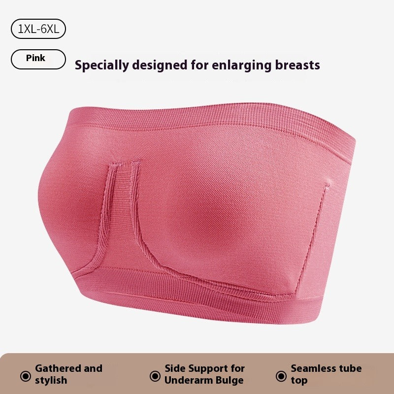 Plus Size Strapless Seamless Tube Bra