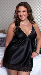 Plus Size Women's Evening Dress & Lace Lingerie Set