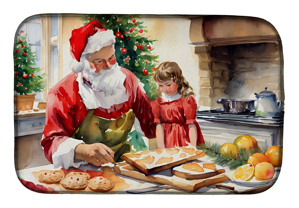 Cookies with Santa Claus Dish Drying Mat