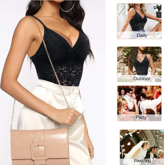 Women's Lace Body Shaping Corset – Beautiful Back Shapewear Jumpsuit