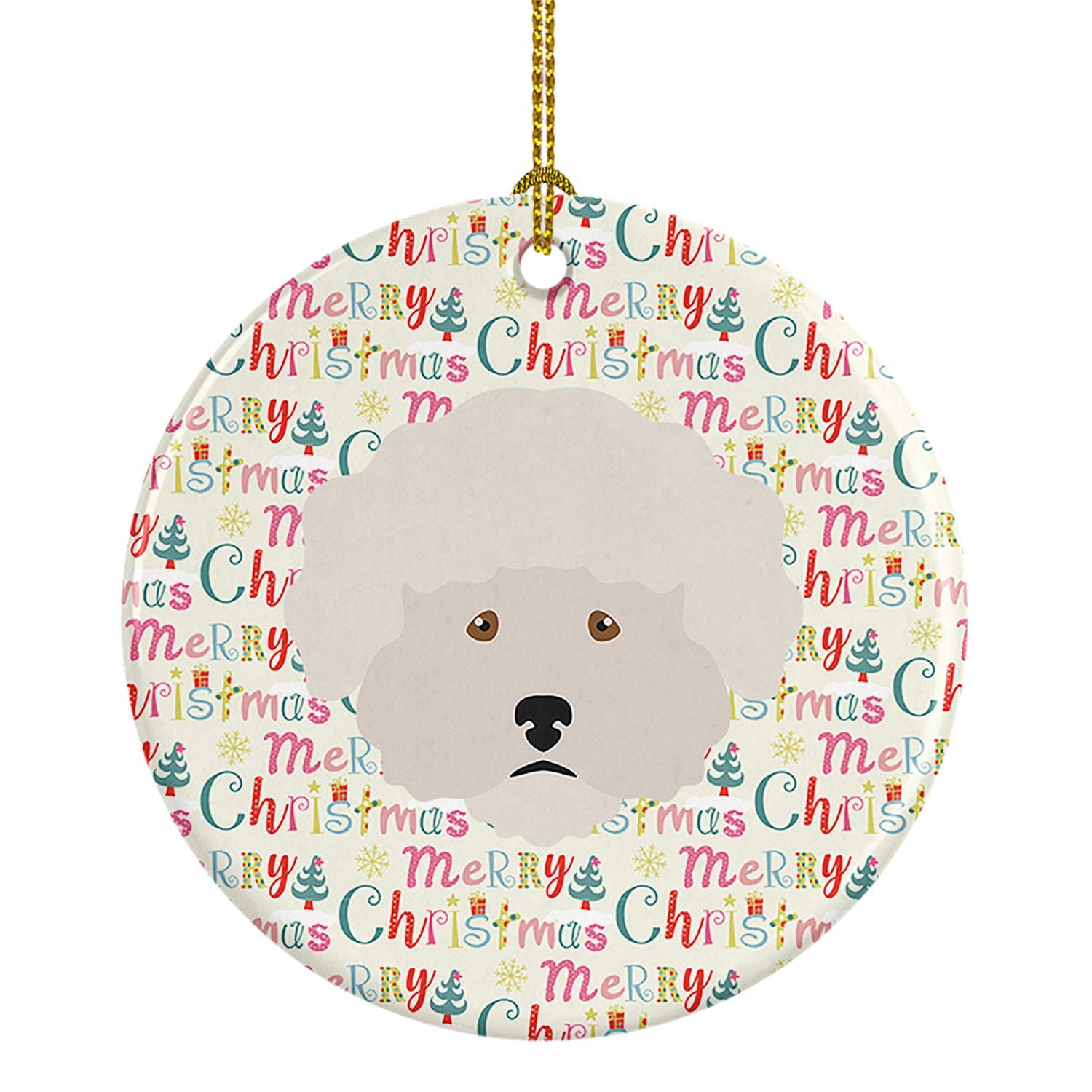 Bichon Fris� Merry Christmas Ceramic Ornament