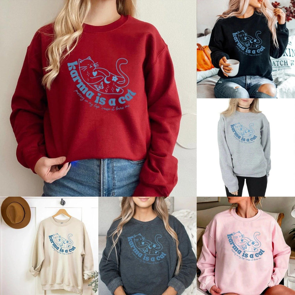 Women's Retro Crew Neck Athletic Sweater