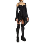 Irregular Spaghetti-Strap Dress for Halloween Performance