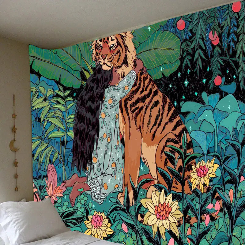 Christmas Polyester Fabric Tapestry for Festive Decor