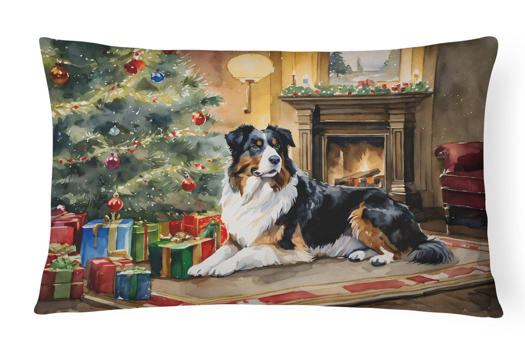 Australian Shepherd Cozy Christmas Throw Pillow