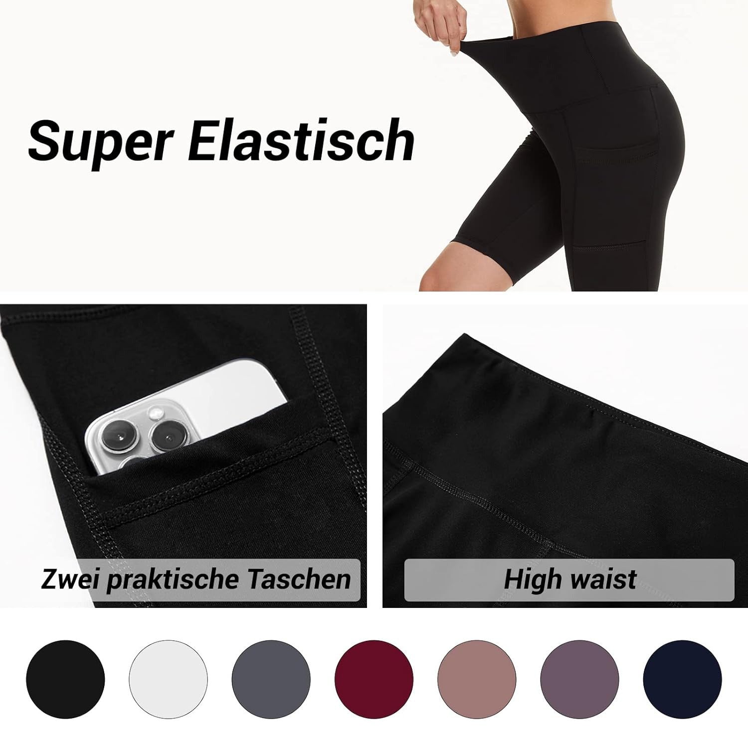 High Waist Pocket Women's Sweat Shorts