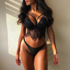 2021 Women's Temptation Lace Three-Piece Lingerie Set