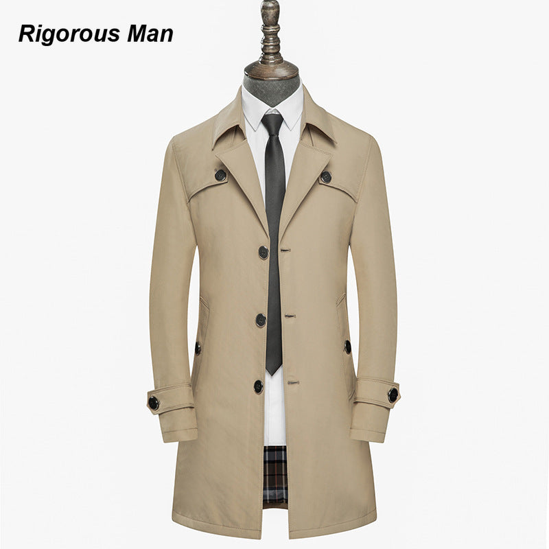 Slim Fit Men's Trench Coat - Korean Brand, Windbreaker