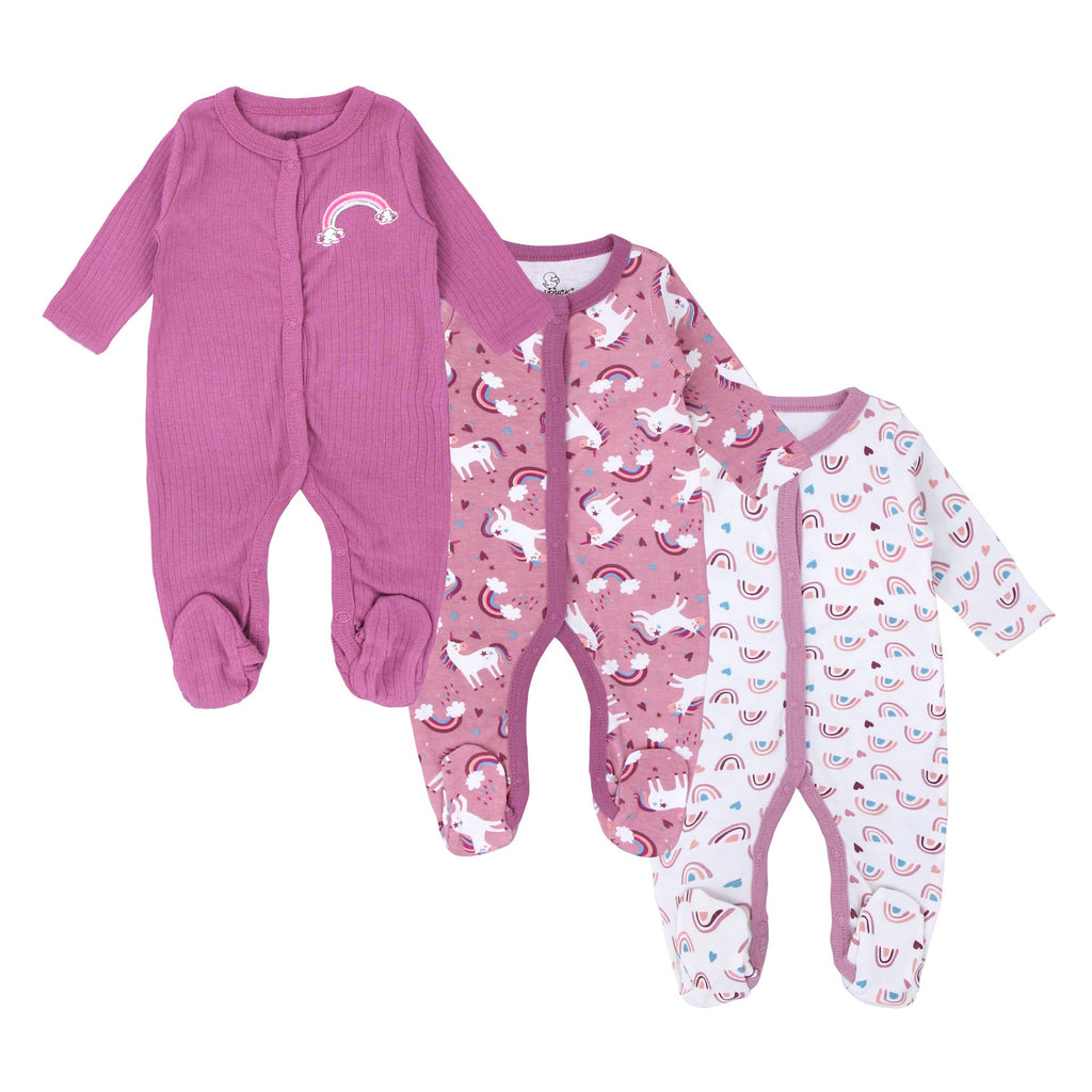 Cotton Long-Sleeve Baby Bodysuit (0–9M)
