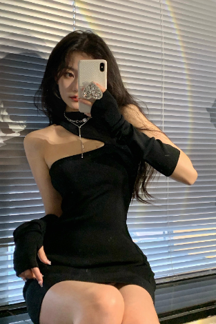 Sleeveless Half Turtleneck Dress for Women's Summer