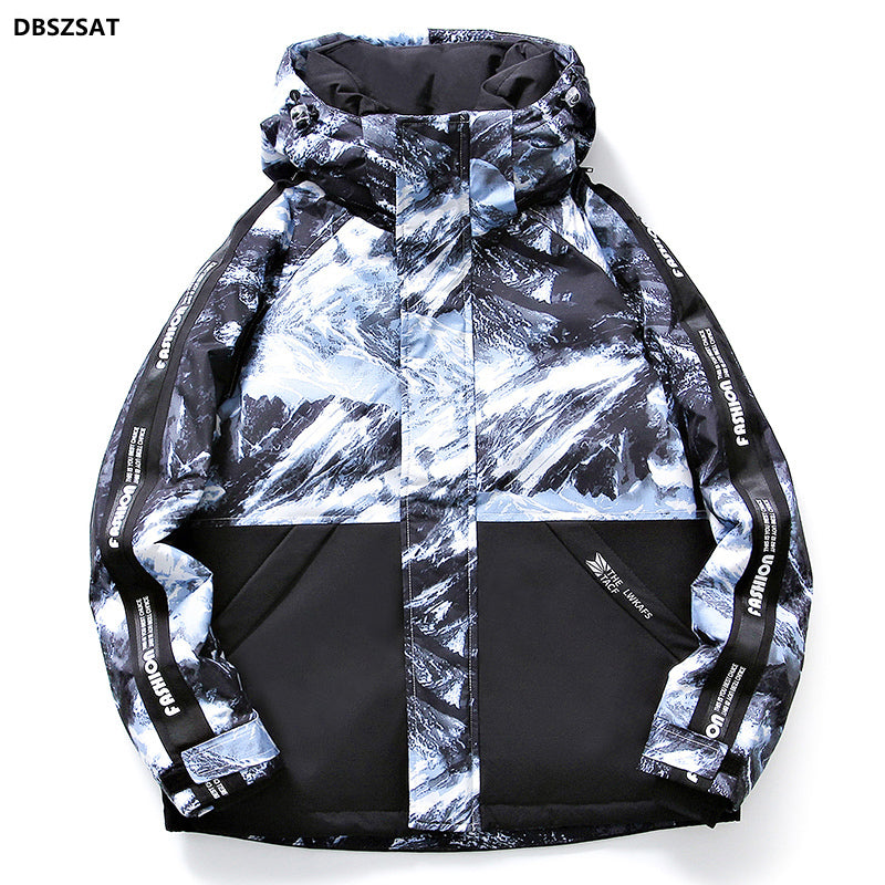 Men's Quilted Plush Thermal Winter Parka Jacket