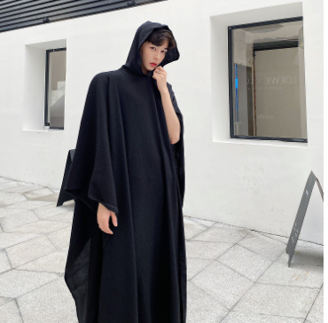 Hooded Loose Fit Punk Cloak Coat for Men