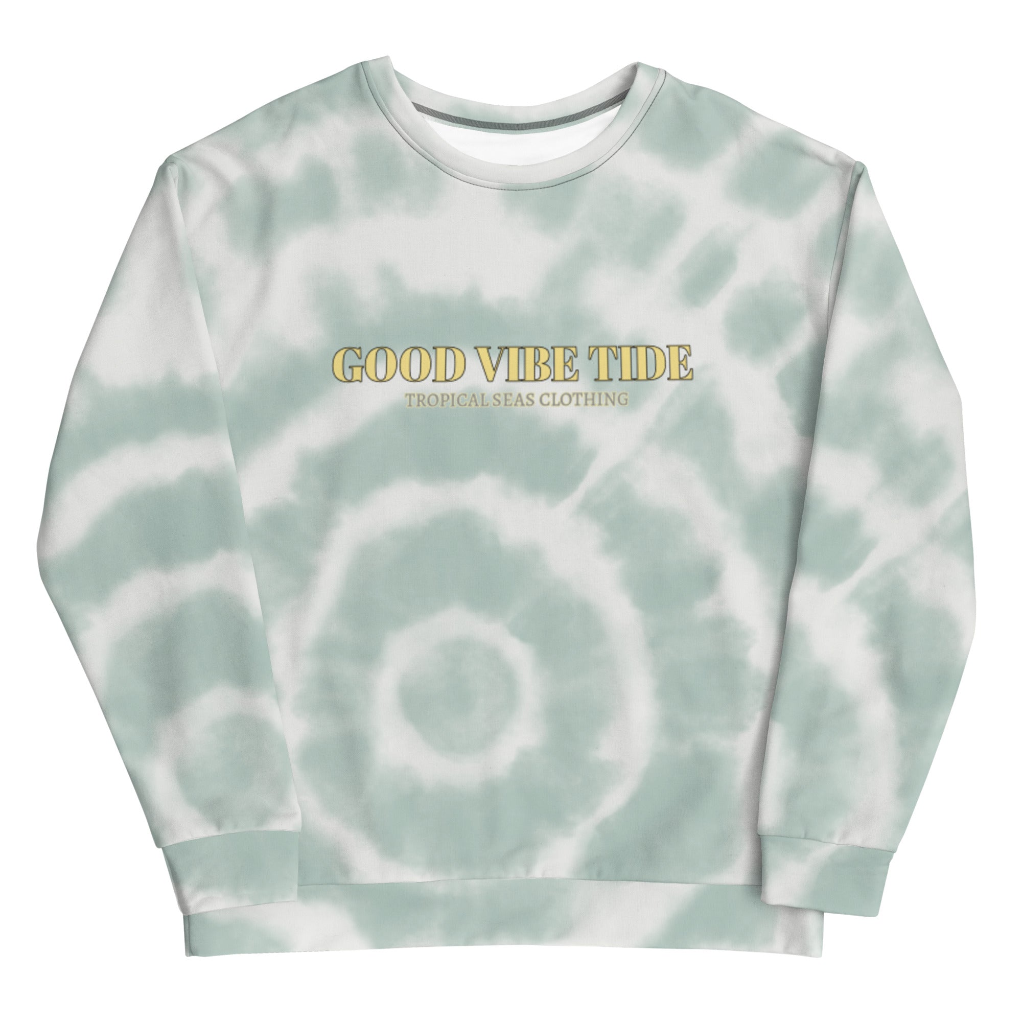 Green Tie-Dye Vibe Tropical Sweatshirt | Streetwear