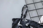 Black Velvet Butterfly Print Slim Fit Cami Dress