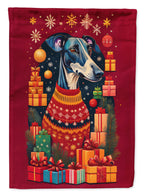 Greyhound Holiday Christmas House Flag