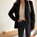 British Style Long Casual Suit Jacket