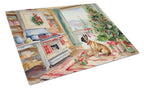 French Bulldog Christmas Cookies Glass Cutting Board