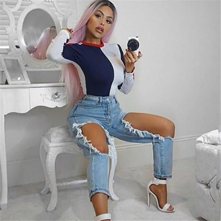 Long Sleeve Bodysuit for Women - Autumn Winter Style