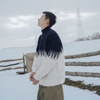 Men's Winter Half Turtleneck Sweater in Hong Kong Style