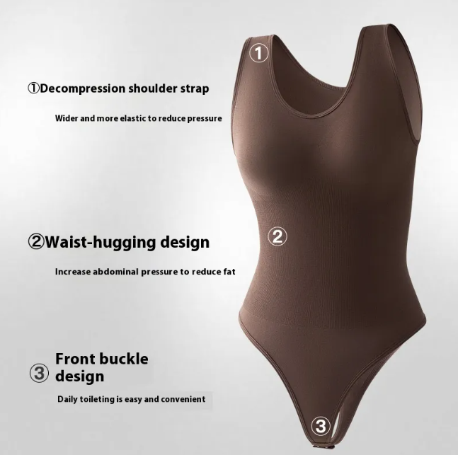 Seamless Plus Size One-Piece Bodysuit Shapewear for Women