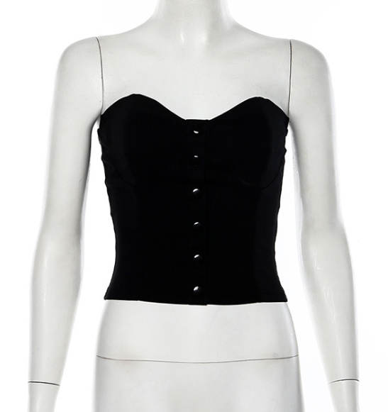 Autumn Women's One-Shoulder Button Bodysuit Top