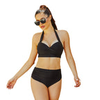 2018 Plus Size Watercolor Print Swimwear Set