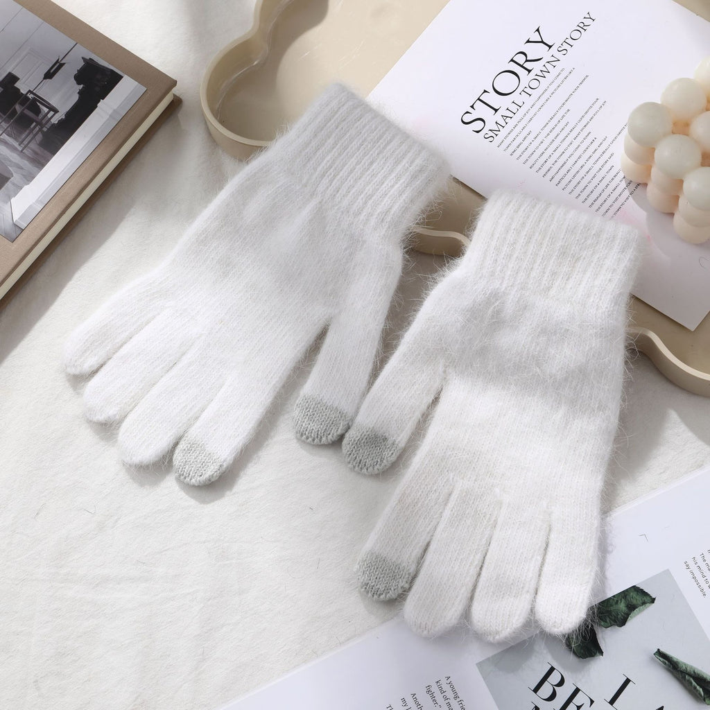 [Unpriced] Winter Simulated Rabbit Fur Gloves | Faith Accessory