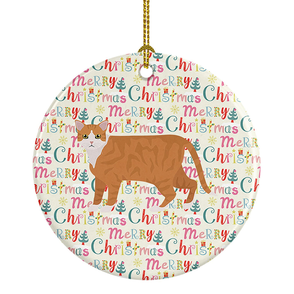 European Shorthair #1 Cat Christmas Ceramic Ornament