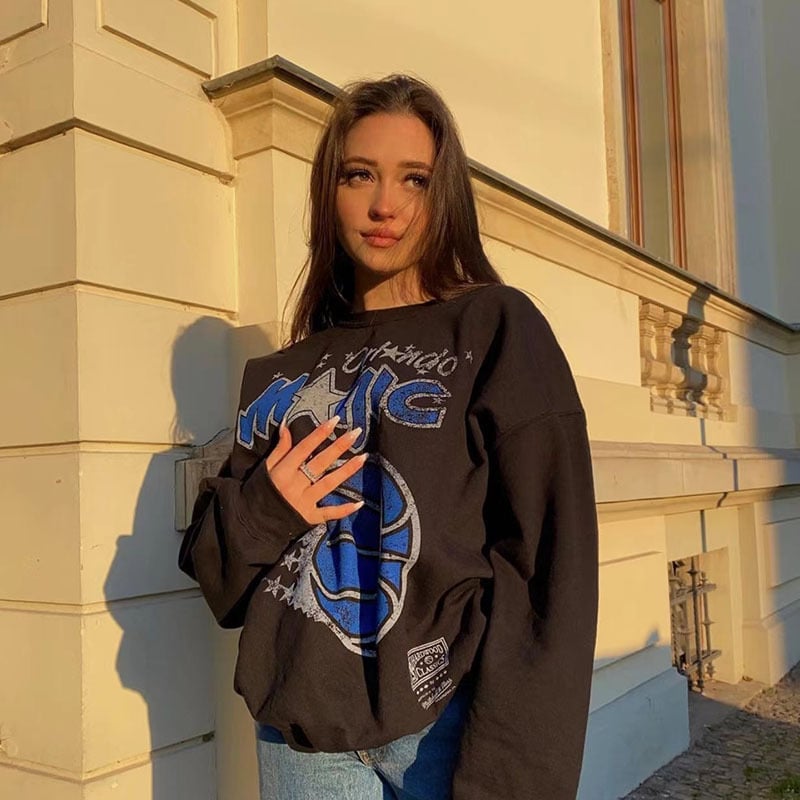 Women's Black Fleece Hooded Sweatshirt | Streetwear