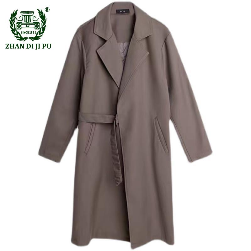 Men's Oversized Long Windbreaker Jacket - Korean Style