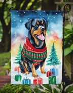 Rottweiler Christmas Garden Flag