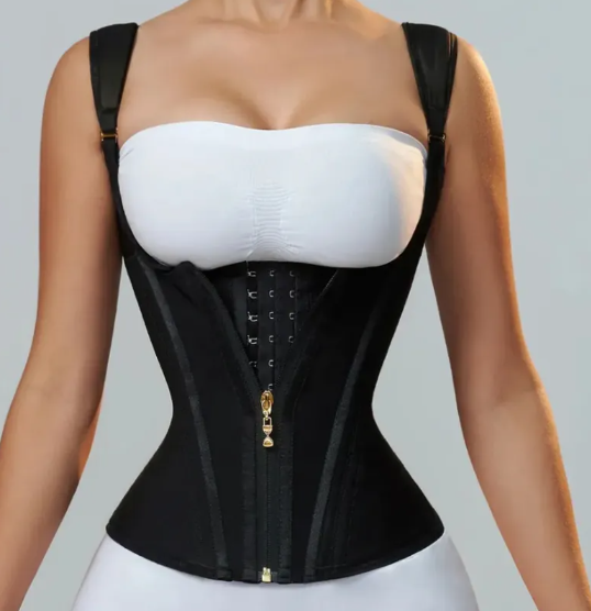 Elastic Mesh Slimming Corset with Zipper