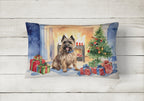 Cairn Terrier Christmas Throw Pillow