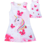 New Summer Cartoon Print Dress for Girls (Princess Style)