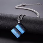 Lord's Prayer Cross Pendant Necklace - Stainless Steel Christian Jewelry