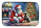 Manchester Terrier and Santa Claus Dish Drying Mat