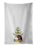 Dachshund Black and Tan #4 Christmas Kitchen Towel Set of 2