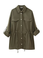 Willshela Vintage Lapel Neck Women’s Jacket with Pockets