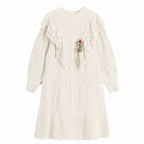 Thick Knitted Woolen Long Pullover Sweater Dress | Streetwear