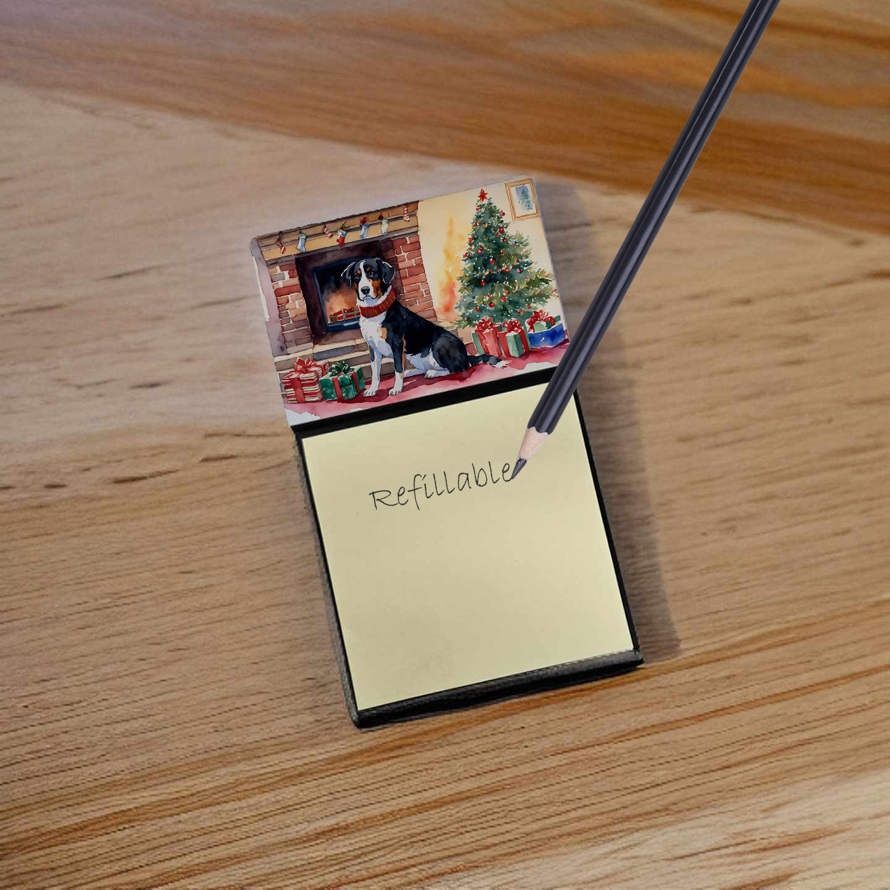 Appenzeller Sennenhund Cozy Christmas Sticky Note Holder