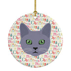 Korat Cat Christmas Ceramic Ornament