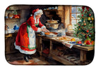 Cookies with Santa Claus Mrs. Claus Dish Drying Mat