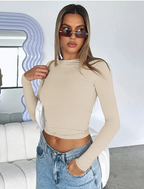 Casual Knit Long Sleeve T-shirt | Streetwear