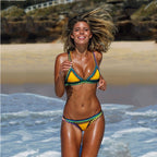 Handmade Colorful Bikini Set with Sexy Crochet Trim