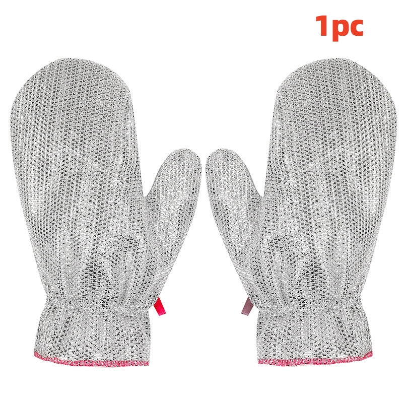 Bamboo Fiber Kitchen Dishwashing Gloves (Non-Oily)